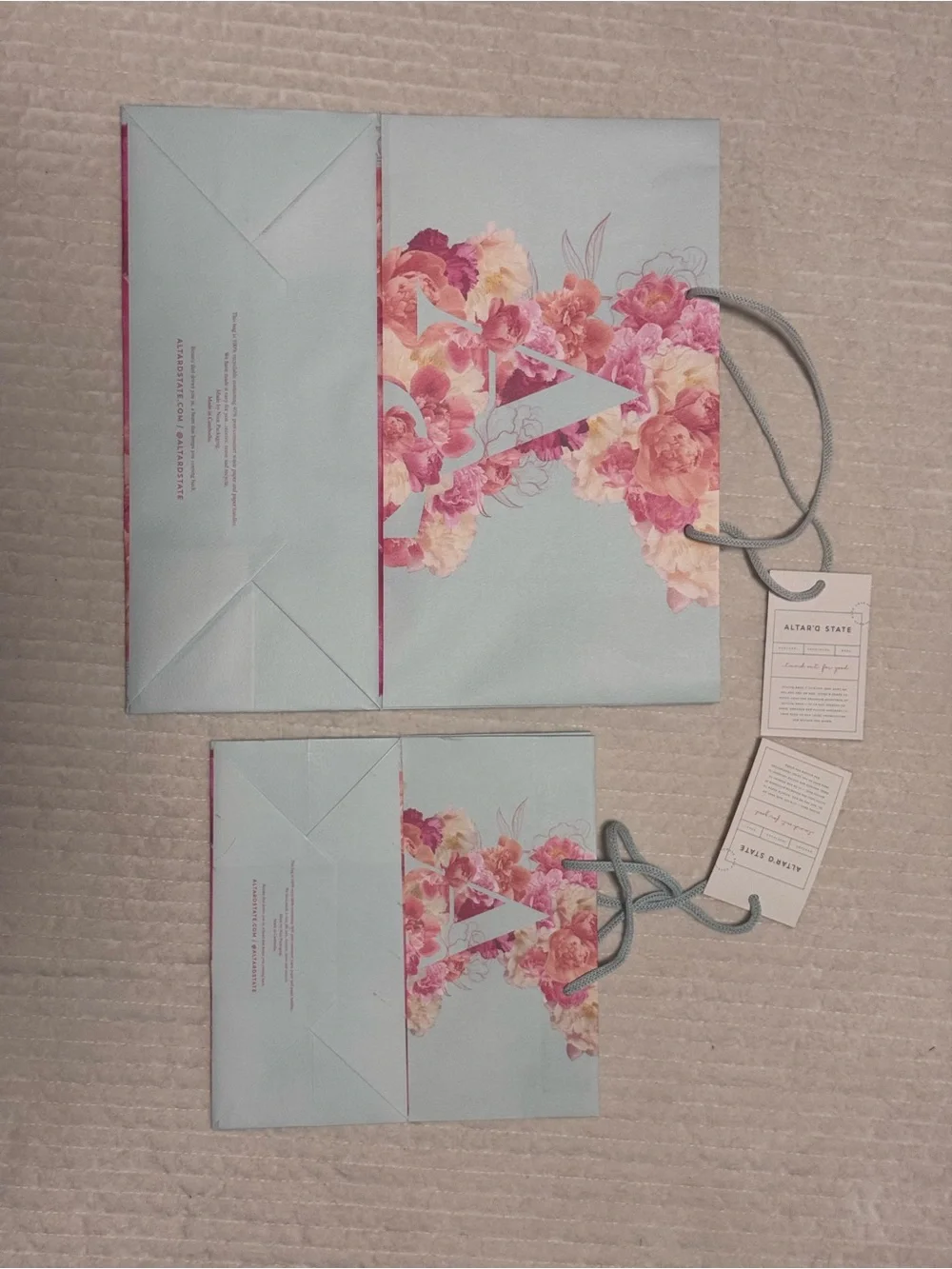 Altar'd State Floral Gift Bags | Large & Small | Rope Handles